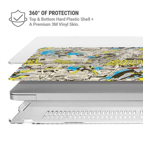 DC Comics Batman Batgirl Vintage Action pose pattern MacBook Air 15in (2023-2025) Case plus Skin